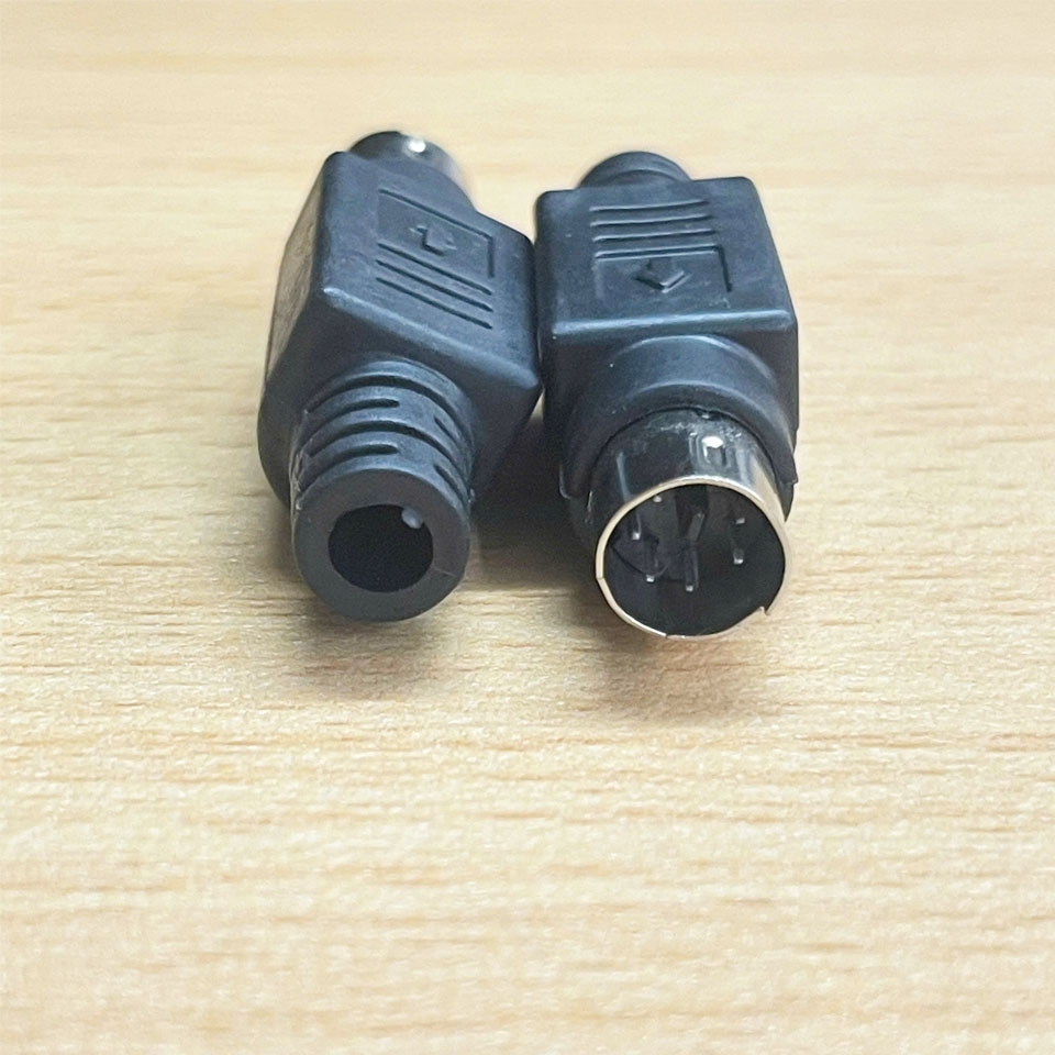 Rắc Hàn Cáp Lập Trình Mini 6 Pin DIN Male Solder Connector Plastic For ...