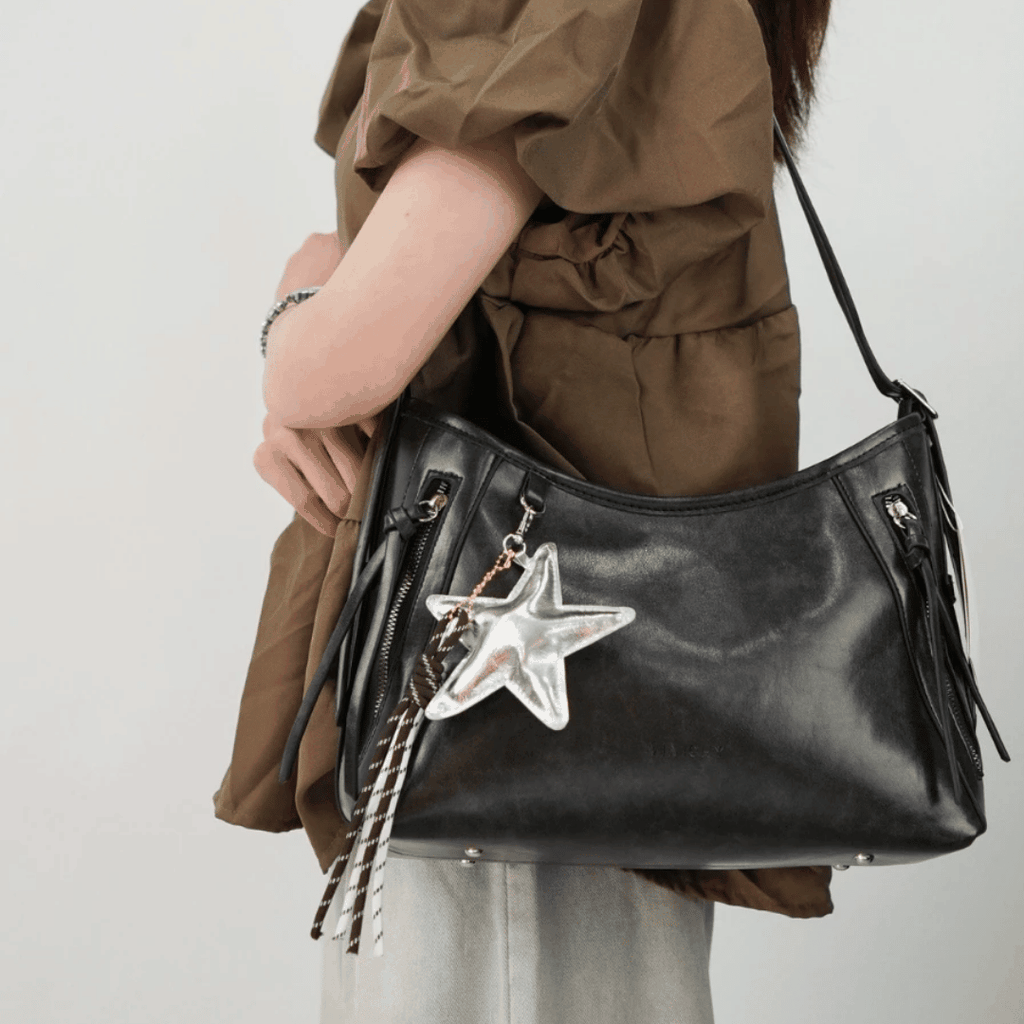 Túi đeo vai, tote charm ngôi sao size 28cm HA773