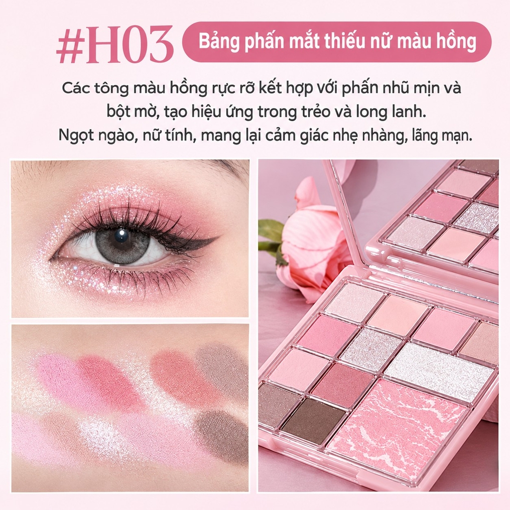 Bảng phấn tổng hợp 12 ô màu