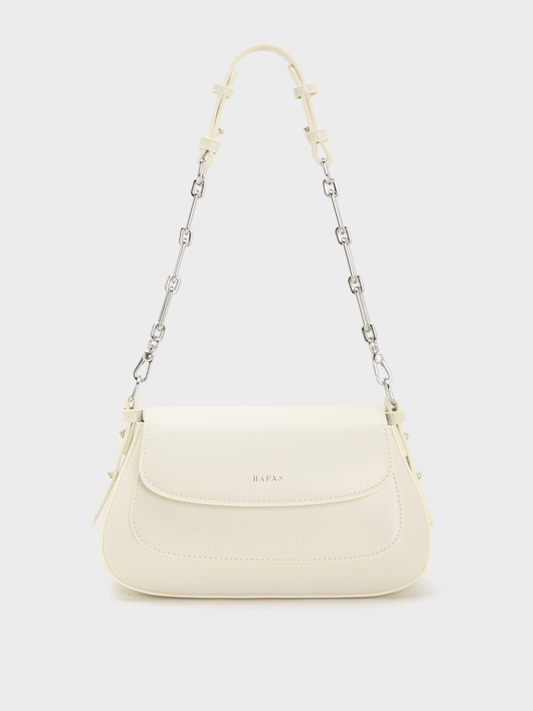 Túi Đeo Vai Hobo Nắp Gập Chain Handle Sz 23
