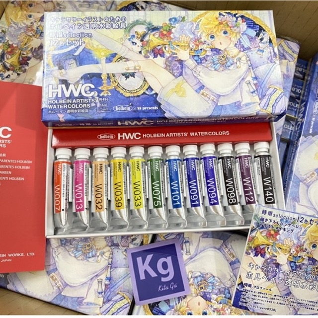 [Set tuýp 5ml ]Màu nước Holbein Artist Watercolor Nhật Bản Natsuki Shigure Pastel Higuchi