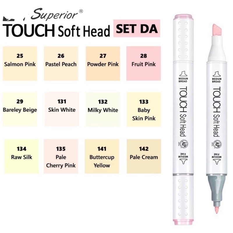 Bút Marker Touch Soft Head - mã màu Da