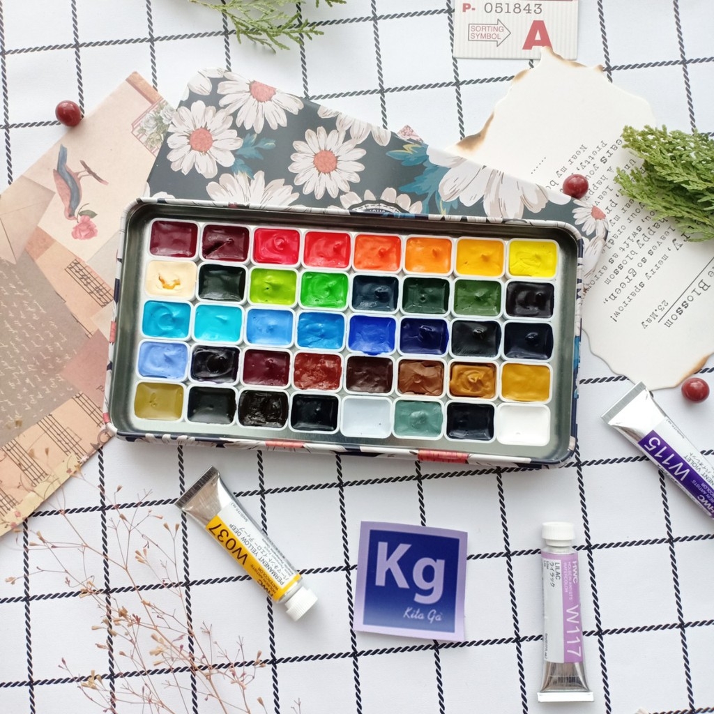 [Pocket] Màu nước Holbein pocket 12-24-48 hạng họa sĩ chuyên nghiệp Kitaart