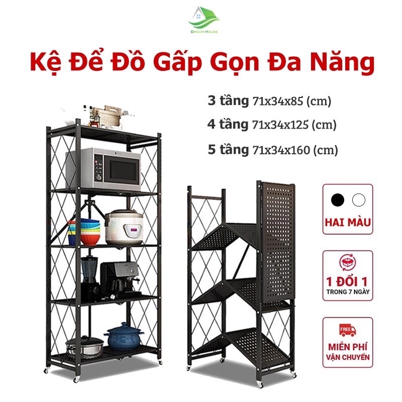 Kệ kim loại đa năng gấp gọn di chuyển tháo lắp dễ dàng
