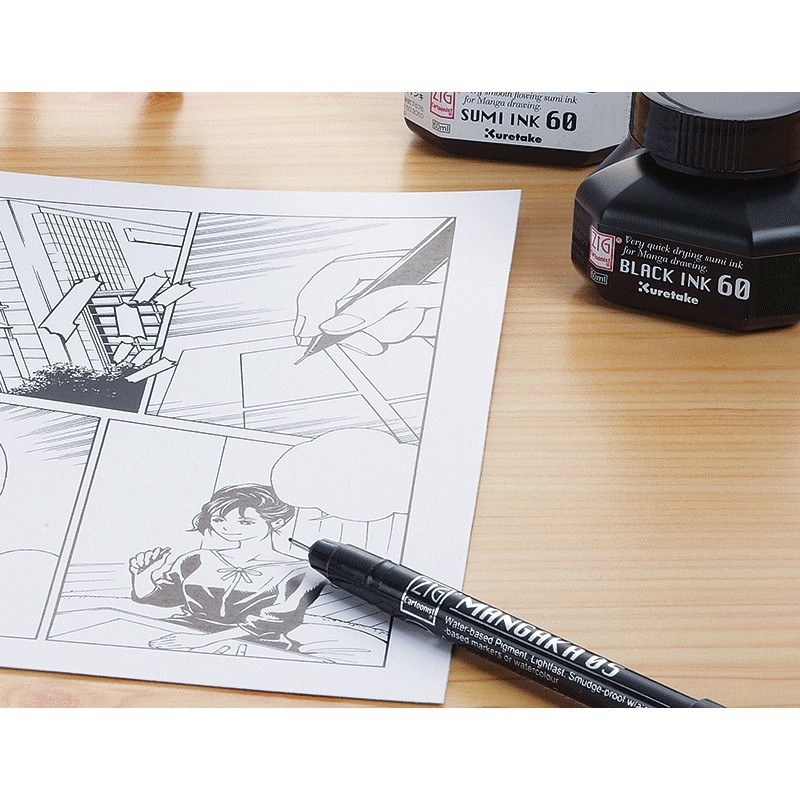 Mực Kuretake Black Ink/ Sumi Ink 60