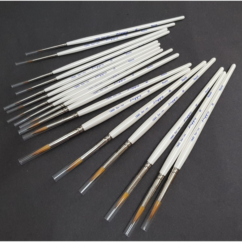 Cọ lông tổng hợp Happy 1845 Round Brush ( Thân Trắng)