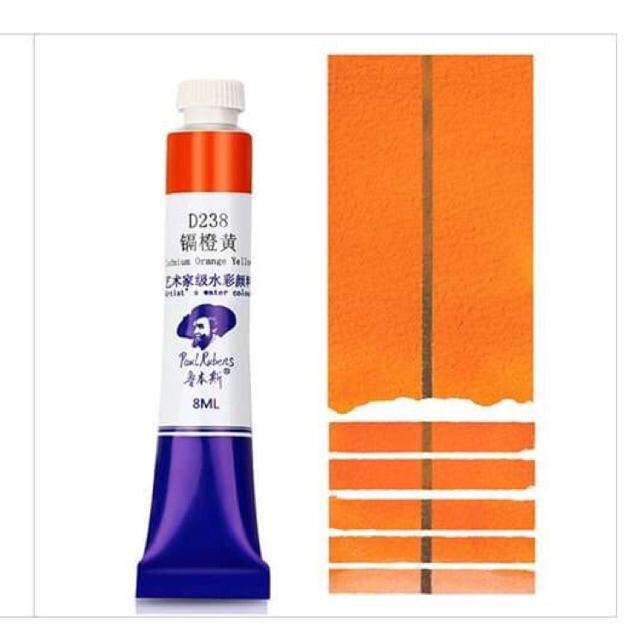 [P1 vàng cam] Màu nước Paul Rubens tuýp 18ml