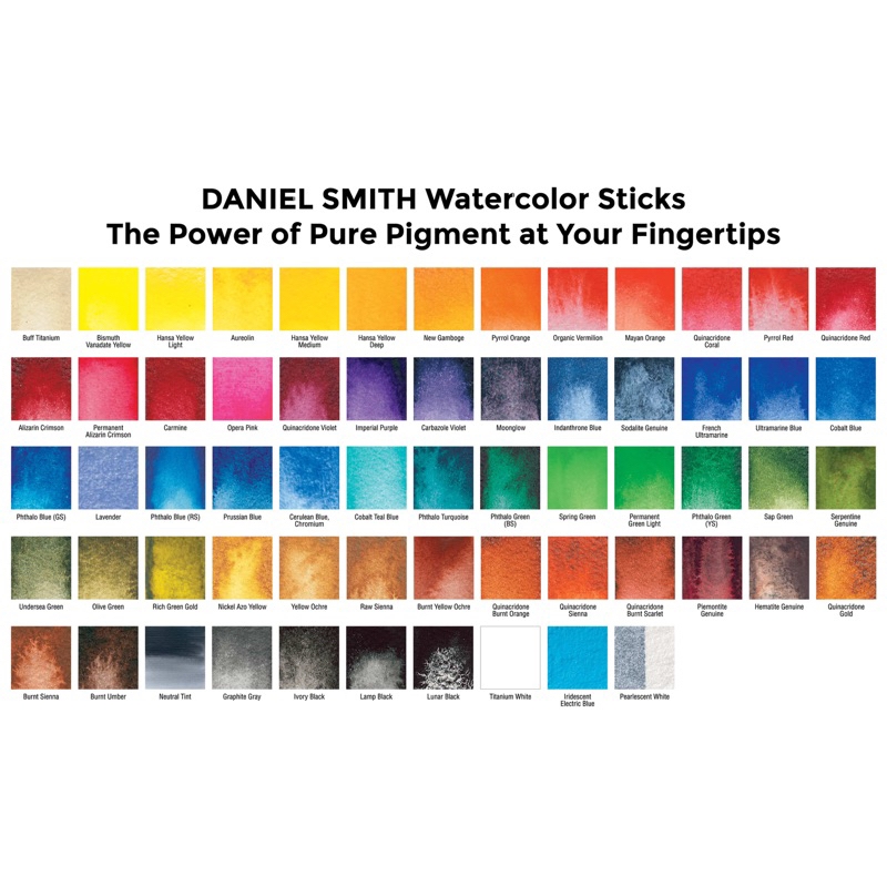 [62 mã màu) P1 Vàng đỏ tím Daniel Smith stick