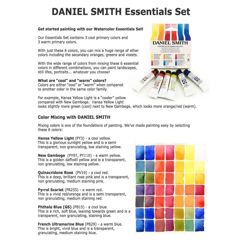 Màu nước Daniel Smith Set Essentials 5ml