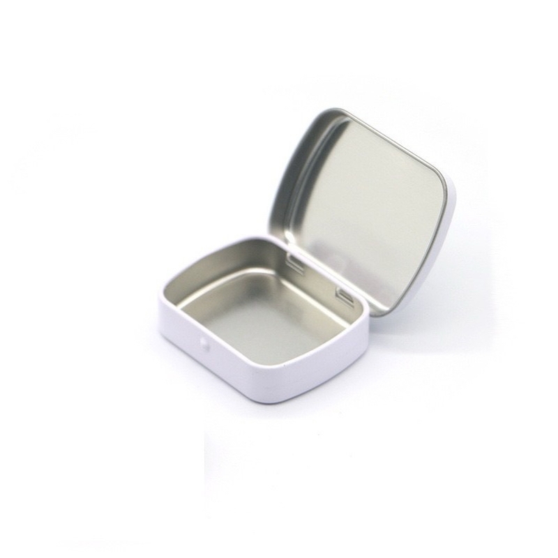 Hộp thiếc mini nhỏ Trắng Đen hoạ tiết đựng pan màu đựng đồ đa năng