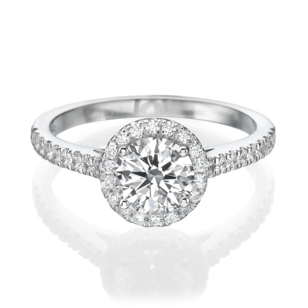 New Aurora in White Gold Lab Grown 0.50ct F/VS2 (1.20cttw)