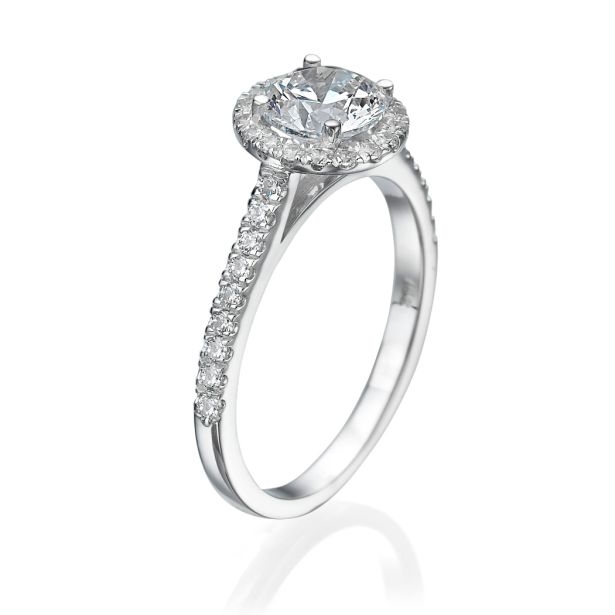 New Aurora in White Gold Lab Grown 0.50ct F/VS2 (1.20cttw)