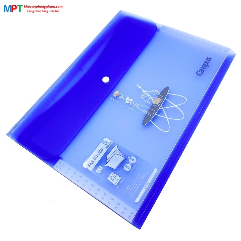 File đựng tài liệu 5 ngăn ngang Campus DF-5X-G2 màu xanh