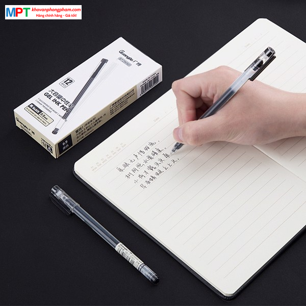 Bút gel Guangbo B72009 ngòi 0.5mm - Thân trong liền mực