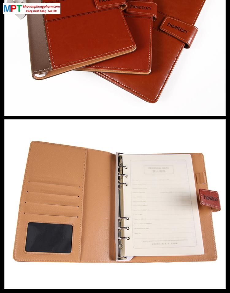 Sổ bìa da Heeton A25-823 khuy bấm khổ A5 (145x210mm)