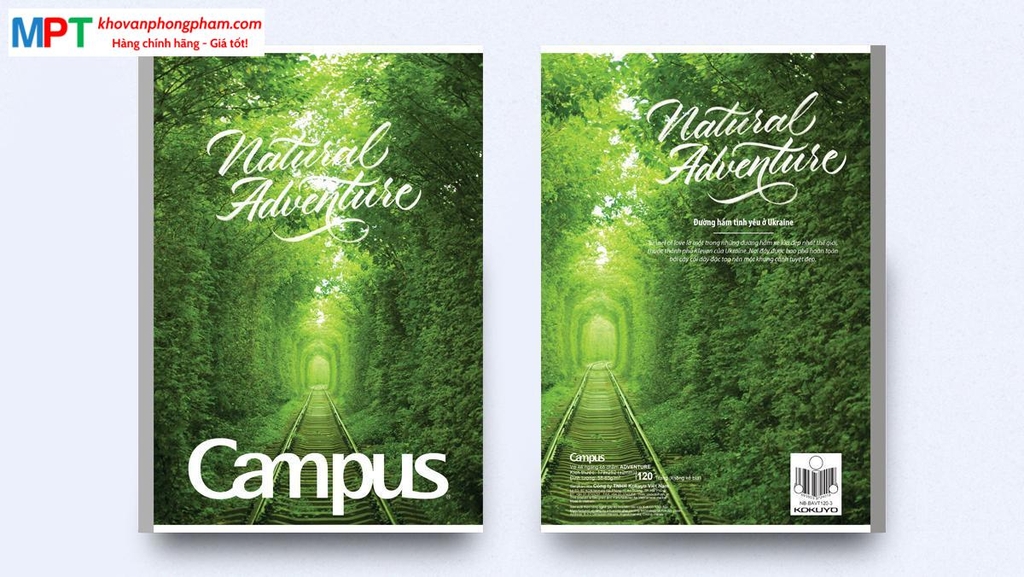 Vở kẻ ngang có chấm Campus Adventure 120 trang - Mua 10 quyển tặng 01 bút bi