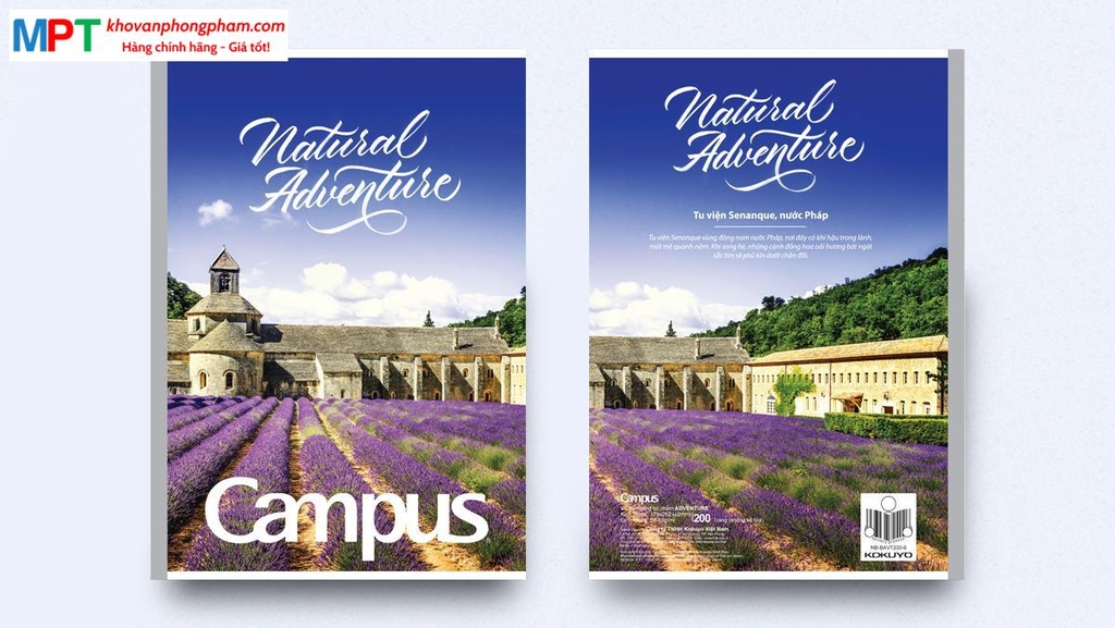 Vở kẻ ngang có chấm Campus Adventure 200 trang - Mua 5 quyển tặng 01 bút bi