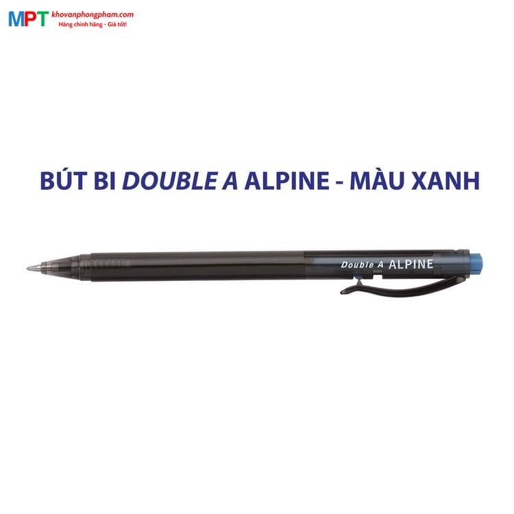 [TẶNG 6 BÚT CÙNG LOẠI] Hộp 12 Bút bi Double A Alpine DBP-507-BB ngòi 0.7mm - Mực xanh