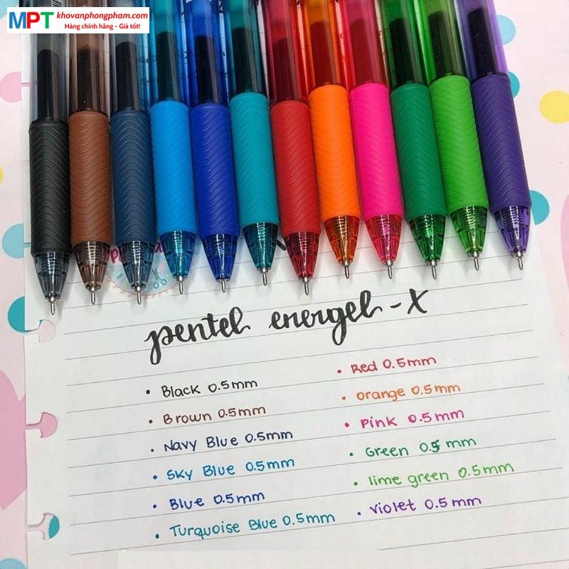 [CHÍNH HÃNG - Do GOLDEN PEN NK] Bút gel Pentel Energel BLN105 ngòi 0.5mm - Mực siêu nhanh khô, nhiều màu lựa chọn