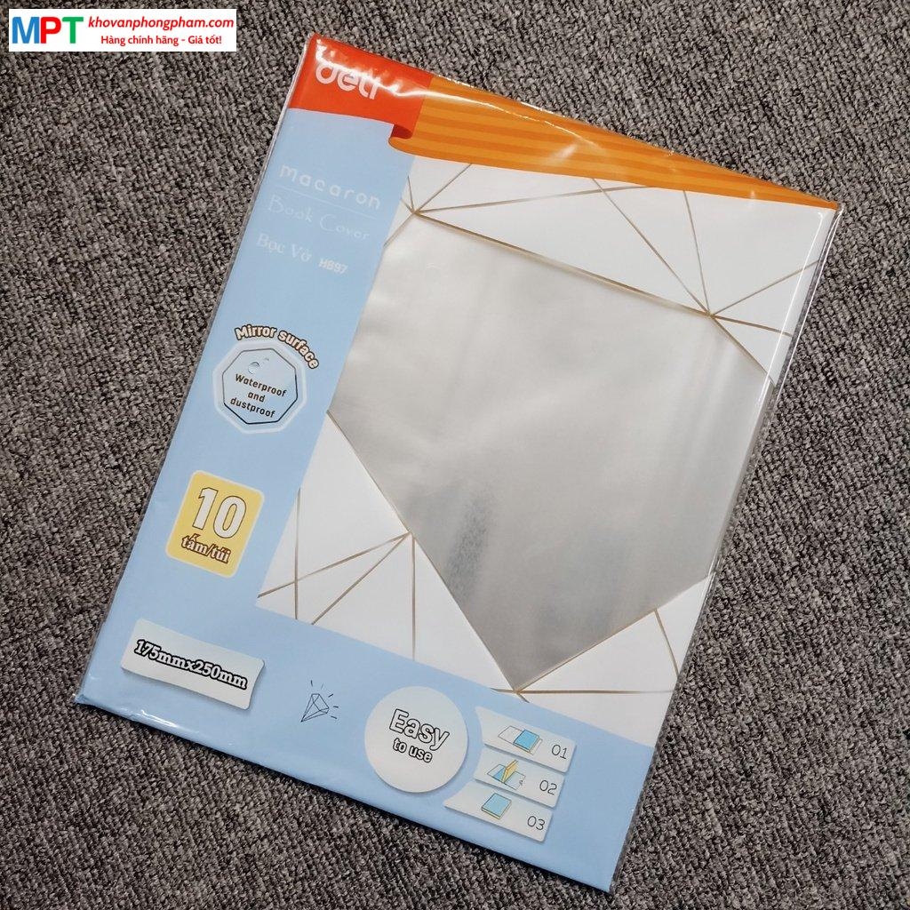 Tập 10 Bọc vở Deli CH897 (bọc cho vở có Kích thước: 175 x 250mm)
