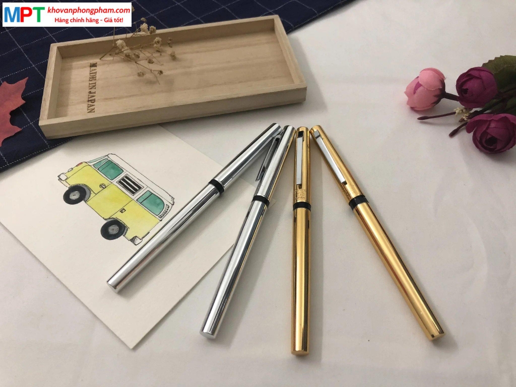 [CHÍNH HÃNG - Do GOLDEN PEN NK] Bút ký Pentel RS3S/G nét 0.8mm vỏ màu vàng