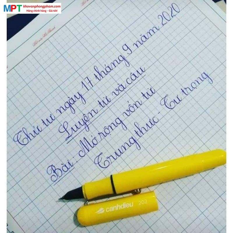 Bút máy Cánh Diều 202 - Ngòi nét tròn và ngòi mài thanh đậm