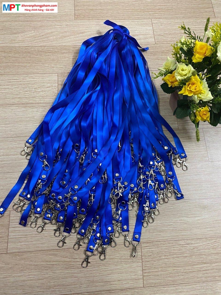 Dây đeo thẻ kiểu móc khóa bản 1.5cm - nhiều màu lựa chọn