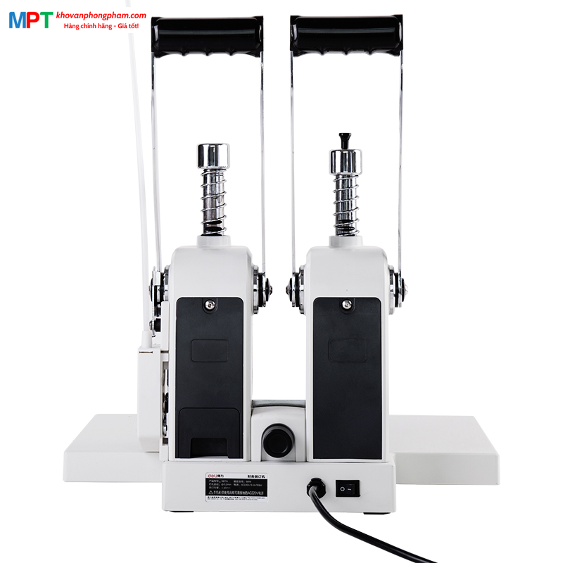 Máy khoan đóng chứng từ Deli 3877A màu trắng