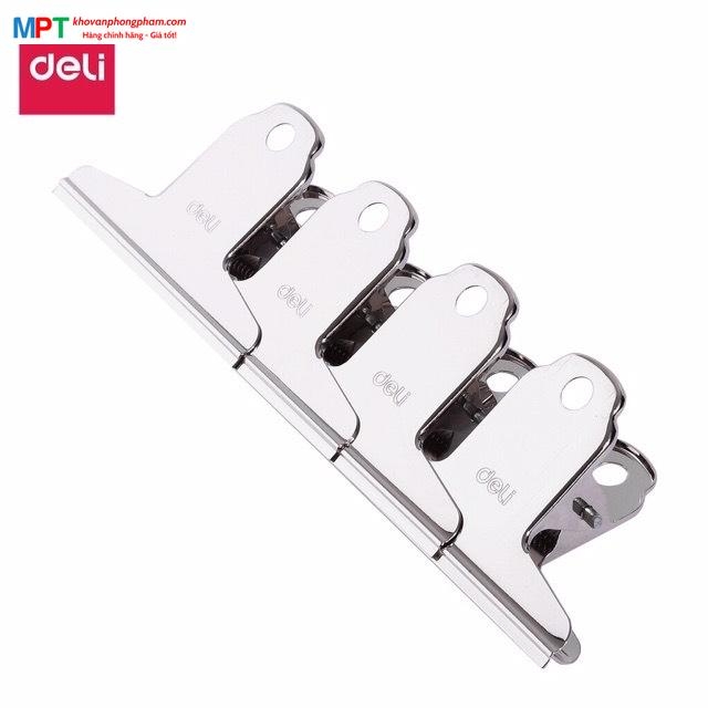 Vỉ 4 Kẹp inox Deli 9533 kích thước 76mm