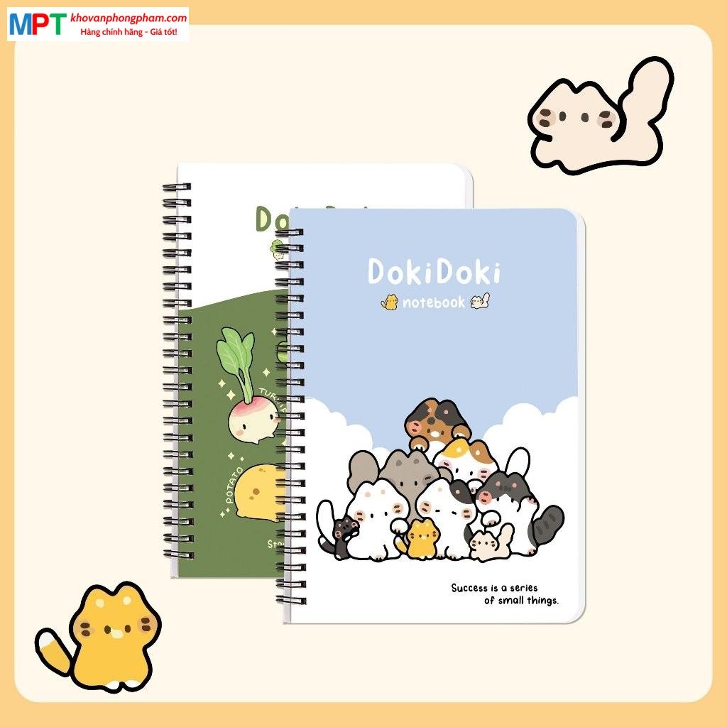Sổ lò xo Hải Tiến A4 300 trang DOKI DOKI 8540 - Kích thước 210 x 297 mm, Định lượng 70gsm