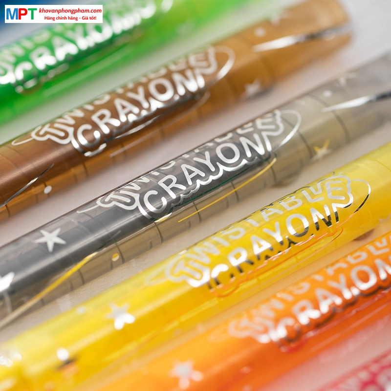 Bút sáp vặn ngắn 12 màu Deli EC216-12