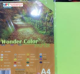 Bìa Ganh Zentino A4 10 Tờ ĐL180gsm - YELLOW GREEN