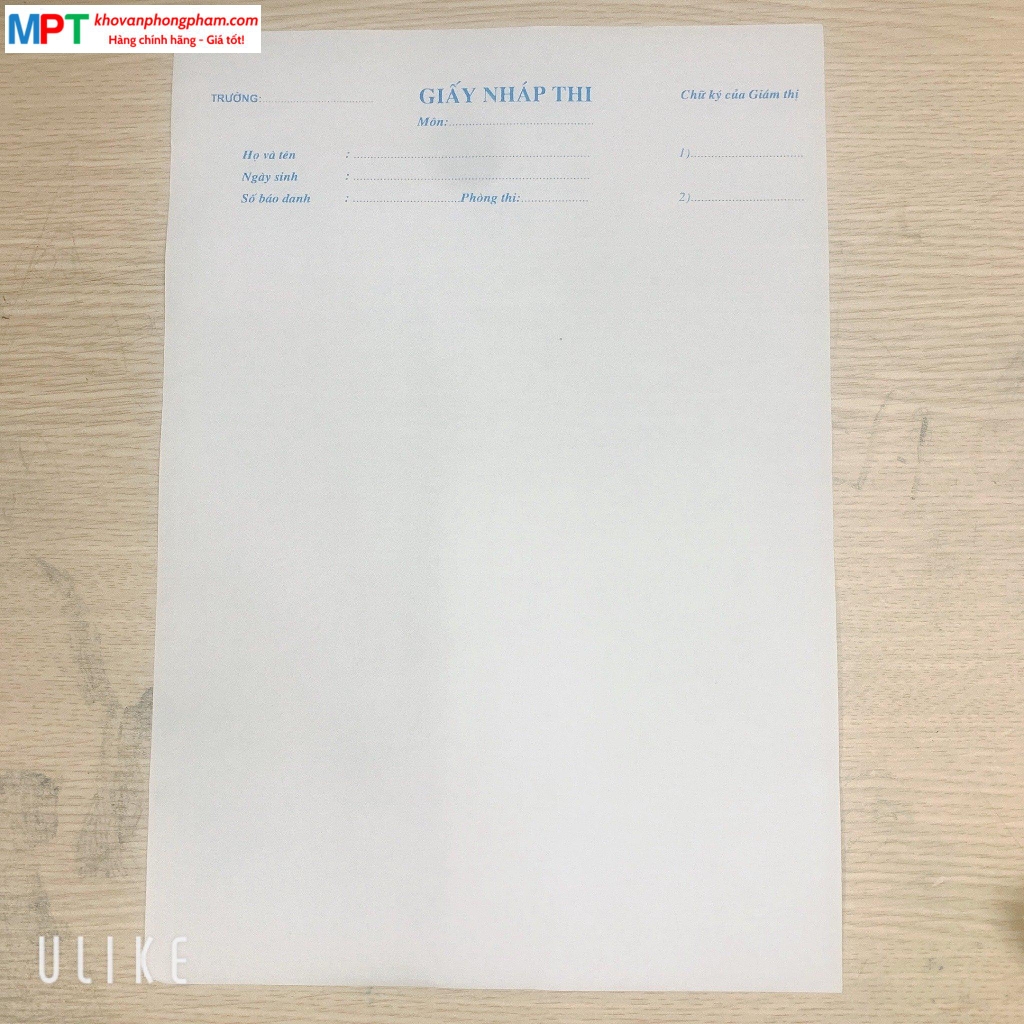 Combo 100 tờ giấy nháp thi mẫu của Bộ GD&ĐT