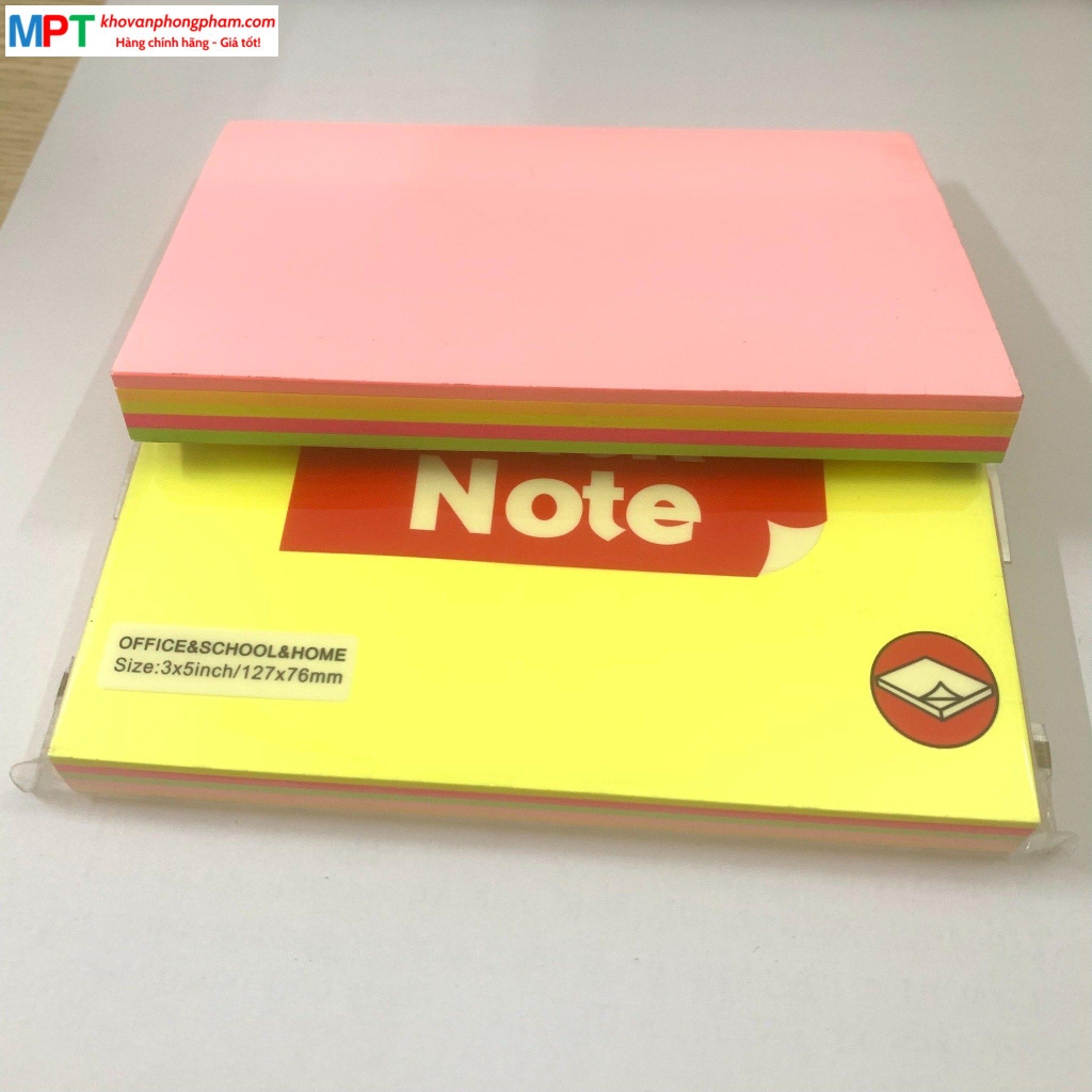 Giấy nhớ PENKO 3x5 - Kích thước 76 x 127mm - 5 màu quang