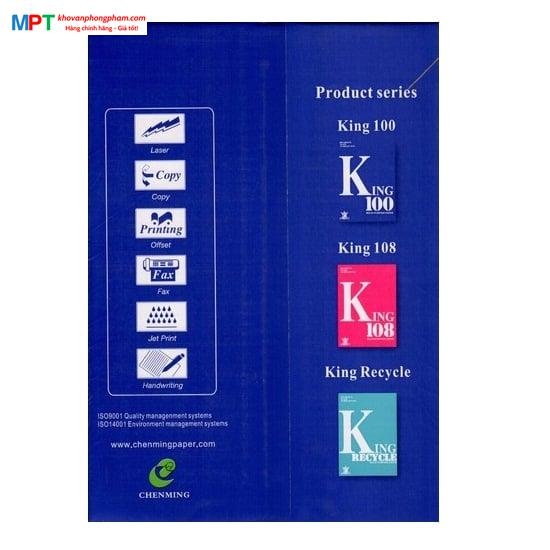 Giấy in A4 King 100 ĐL70gsm