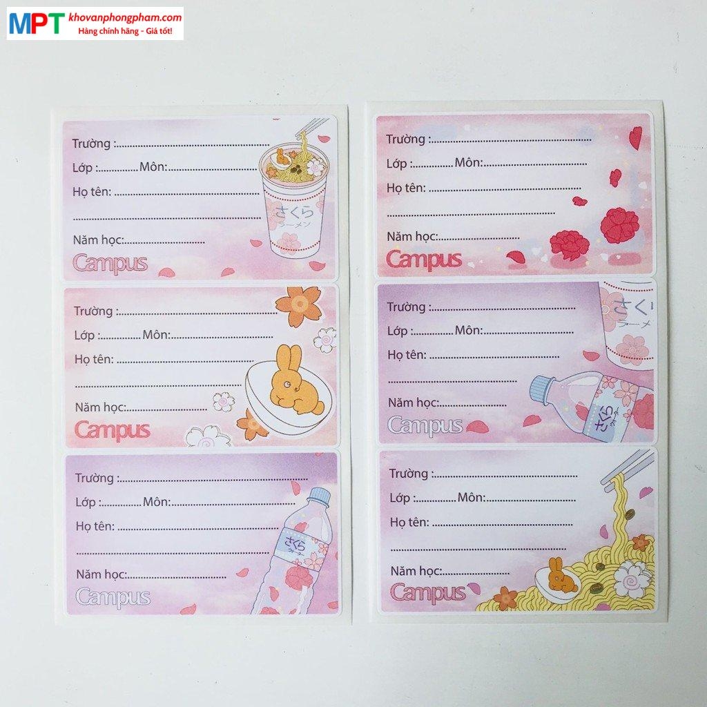 Nhãn vở Campus Kawaii NT-KWI18 - 18 cái/tập