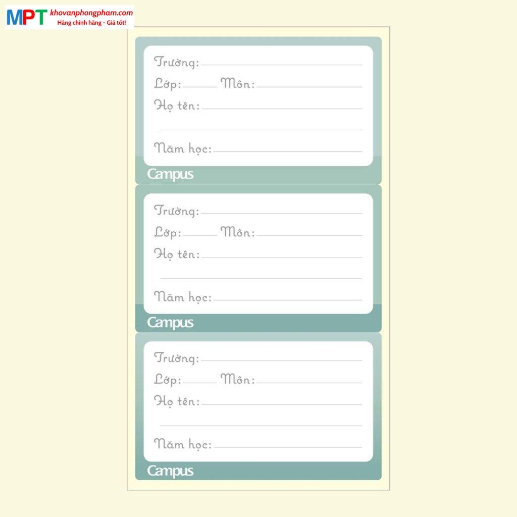 Nhãn vở Campus KUSUMI NT-KSU15 - 15 cái/tập