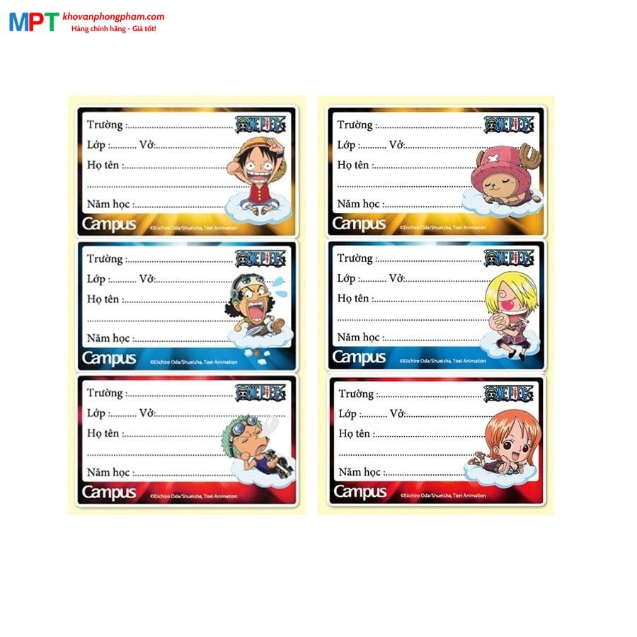 Nhãn vở Campus Onepiece NT-OPE18 - 18 cái/tập