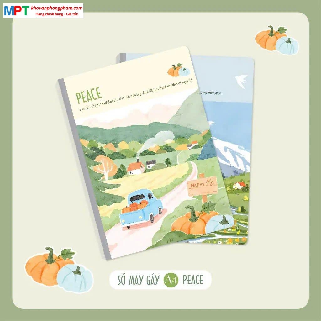 Sổ may gáy PEACE A4 Hải Tiến 200 trang 4511 - Định lượng 70gsm - Bìa bồi cao cấp