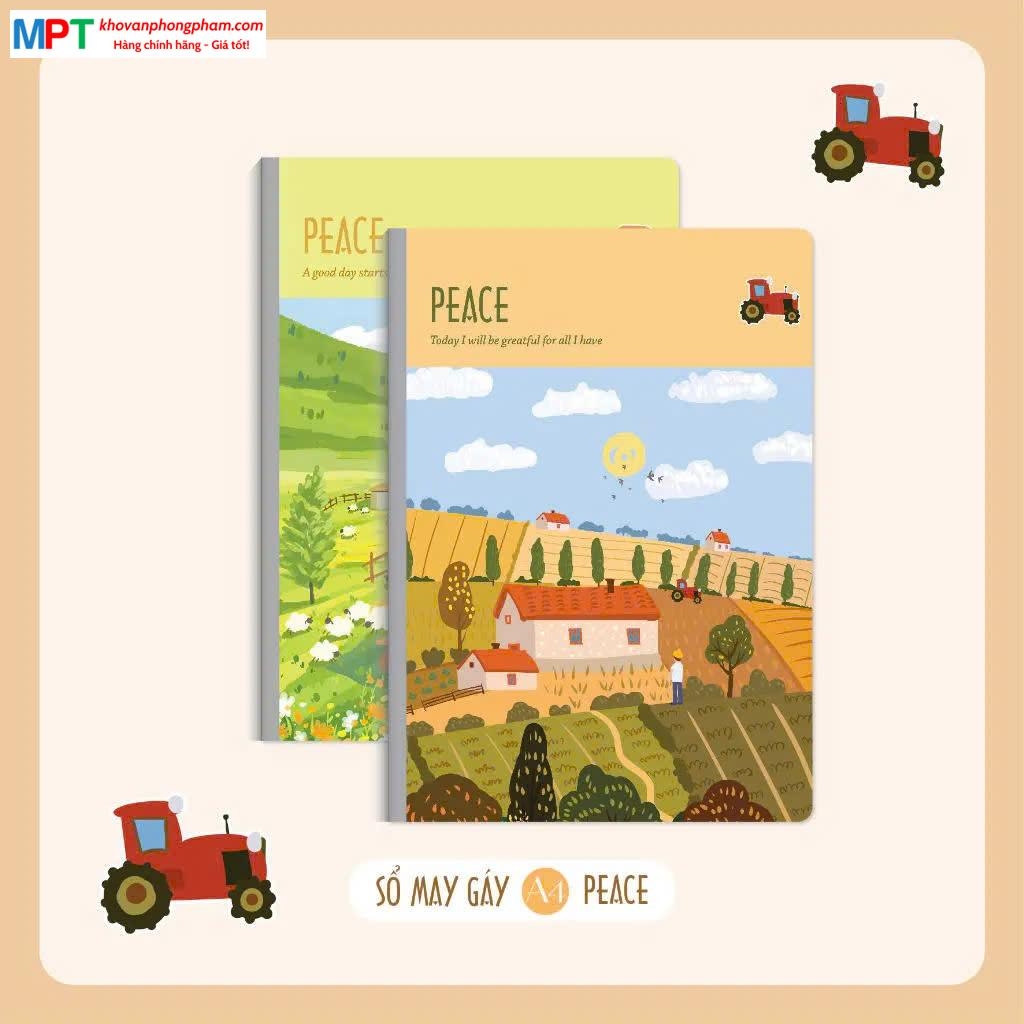 Sổ may gáy PEACE A4 Hải Tiến 300 trang 4528 - Định lượng 70gsm - Bìa bồi cao cấp