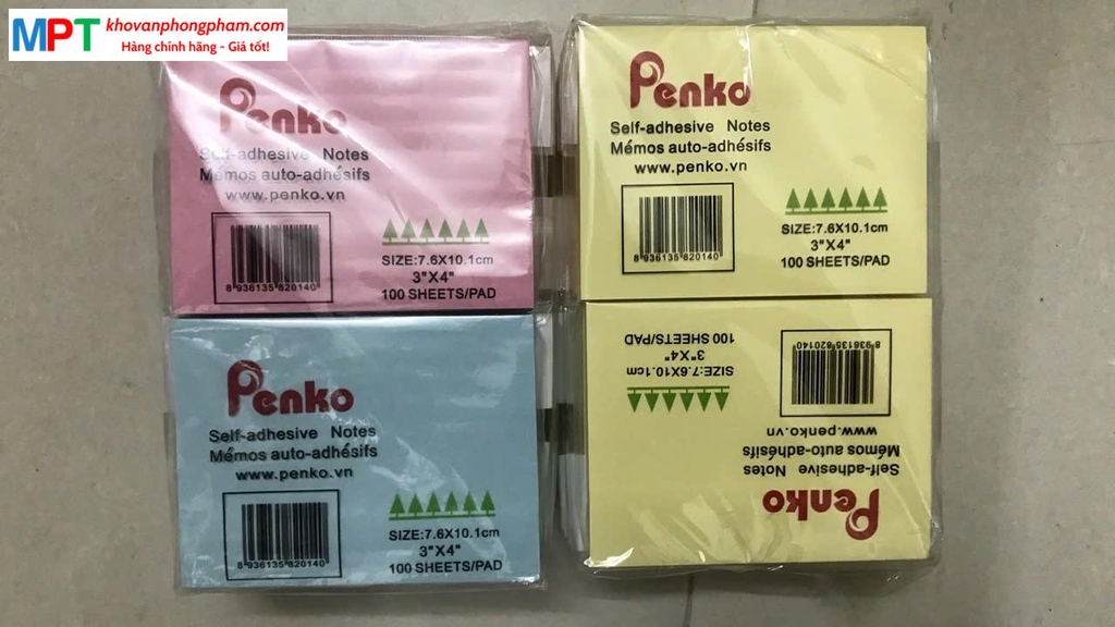 Giấy nhớ PENKO 3x4 - Kích thước: 7.6 x 10.2cm - Màu vàng