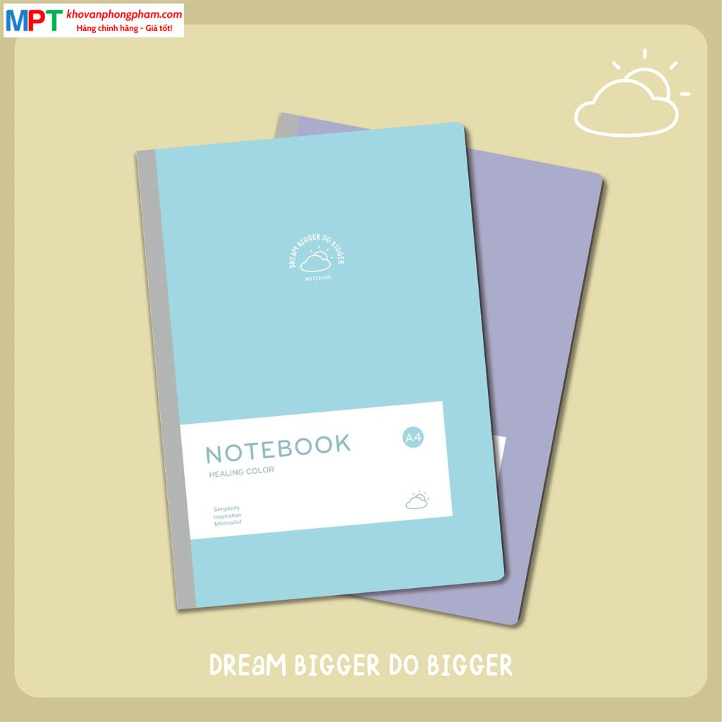 Sổ ghim A4 Hải Tiến An 200 trang 3491 - Định lượng 60gsm