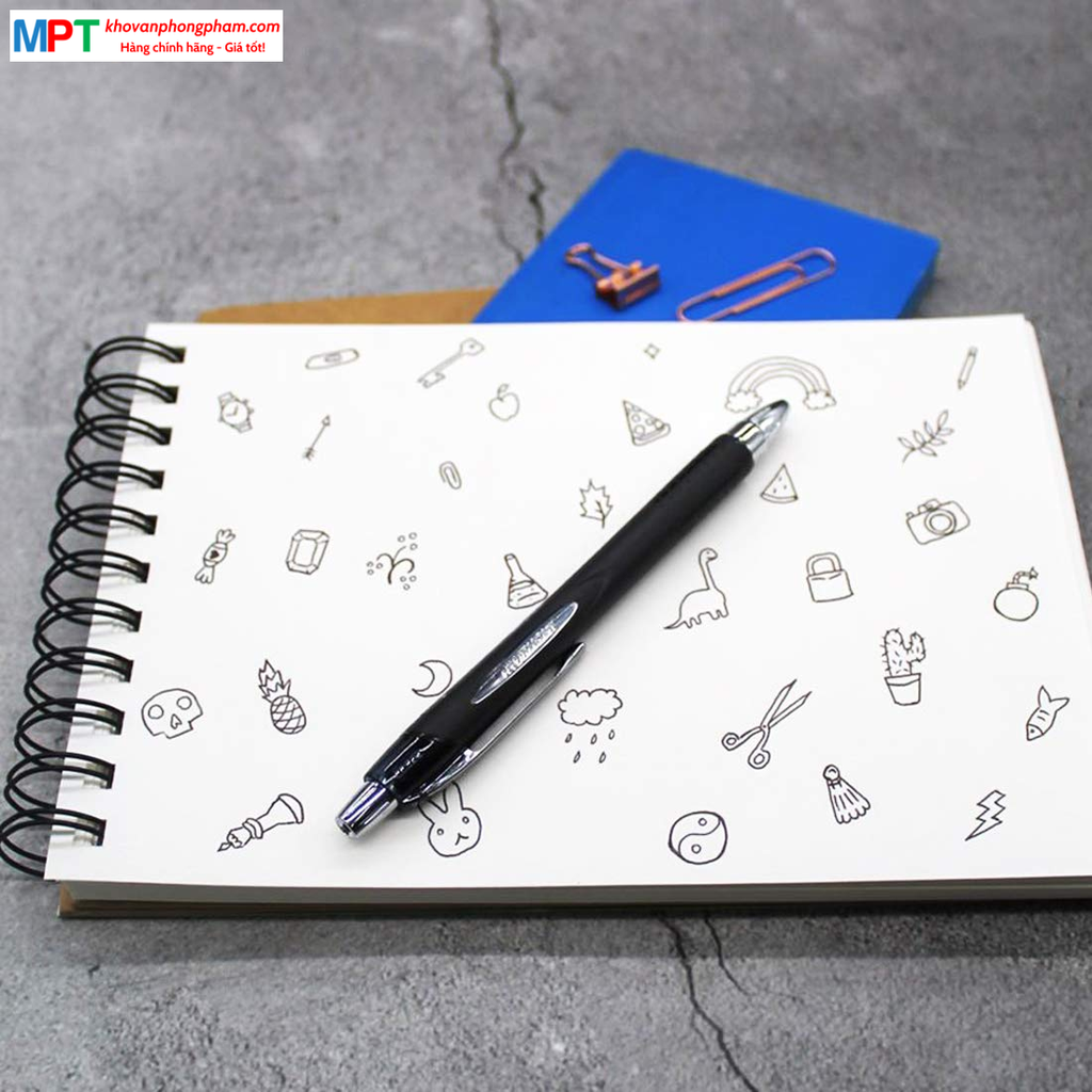 [MUA 12 CÁI TẶNG 1 CÁI] Bút bi Uni Jetstream SXN-210 Ngòi 1.0mm dạng bấm - Mực xanh (Nhập khẩu bởi Cty Thái Á)