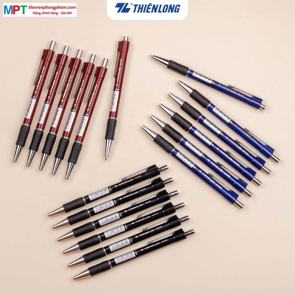 [TẶNG BÚT XÓA] Combo 10 Bút bi Thiên Long TL-036 ngòi 0.7mm - Mực xanh