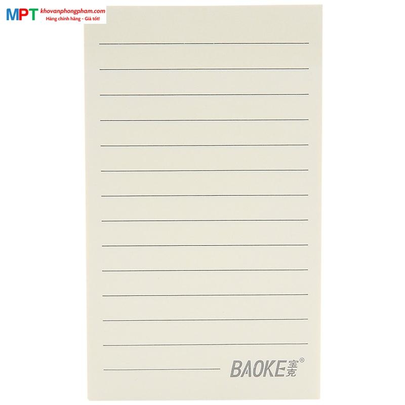Giấy nhớ 3x5 có dòng kẻ 4 màu Pastel Baoke TZ6002 (127x76mm, 100 tờ)