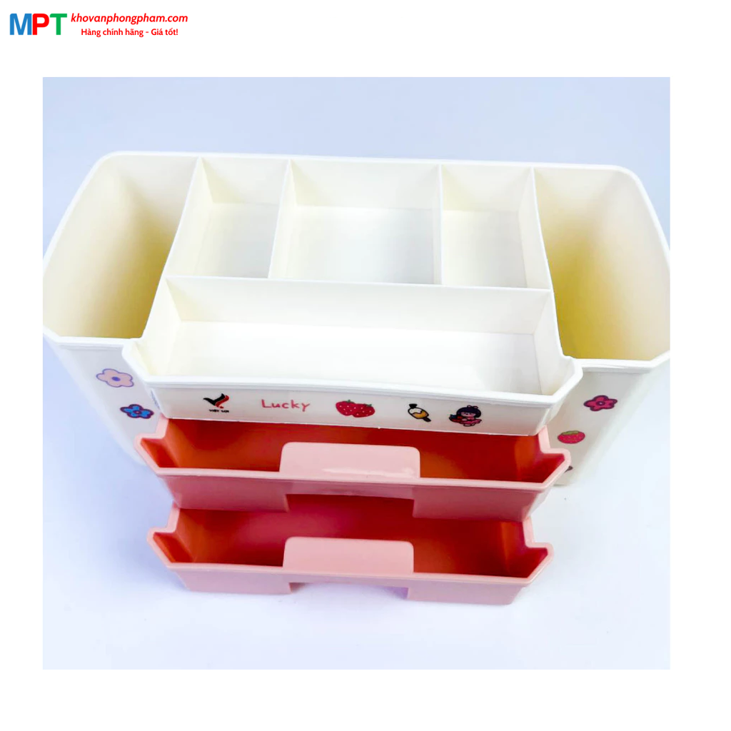 Khay cắm bút Việt Lợi VL-208 - Khay nhựa nhiều ngăn, có ngăn kéo