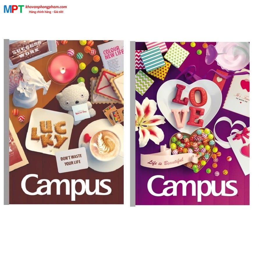 Vở kẻ ngang Campus Gift 120 trang - Mua 10 quyển tặng 01 bút bi