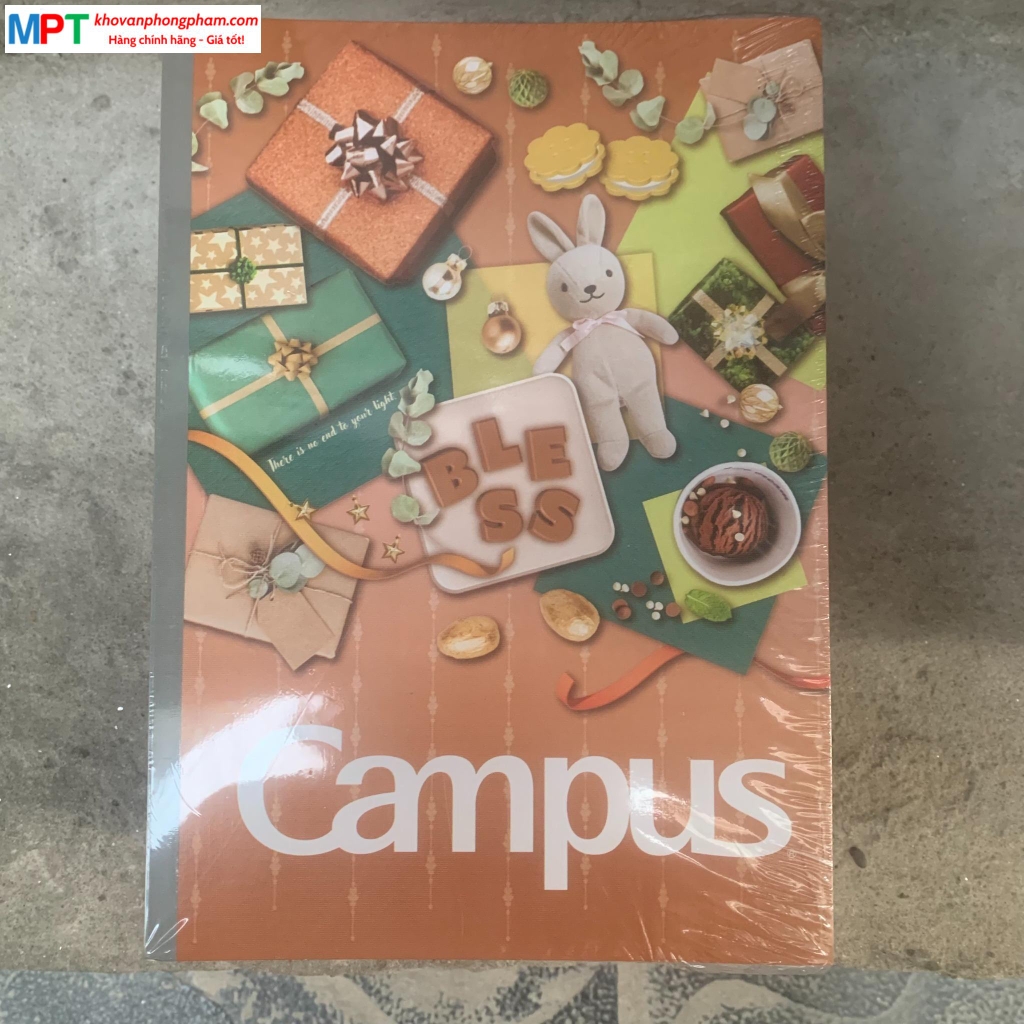 [MẪU MỚI 2023] Vở kẻ ngang Campus Gift 2 120 trang - Mua 10 quyển tặng bút bi hoặc túi Clear