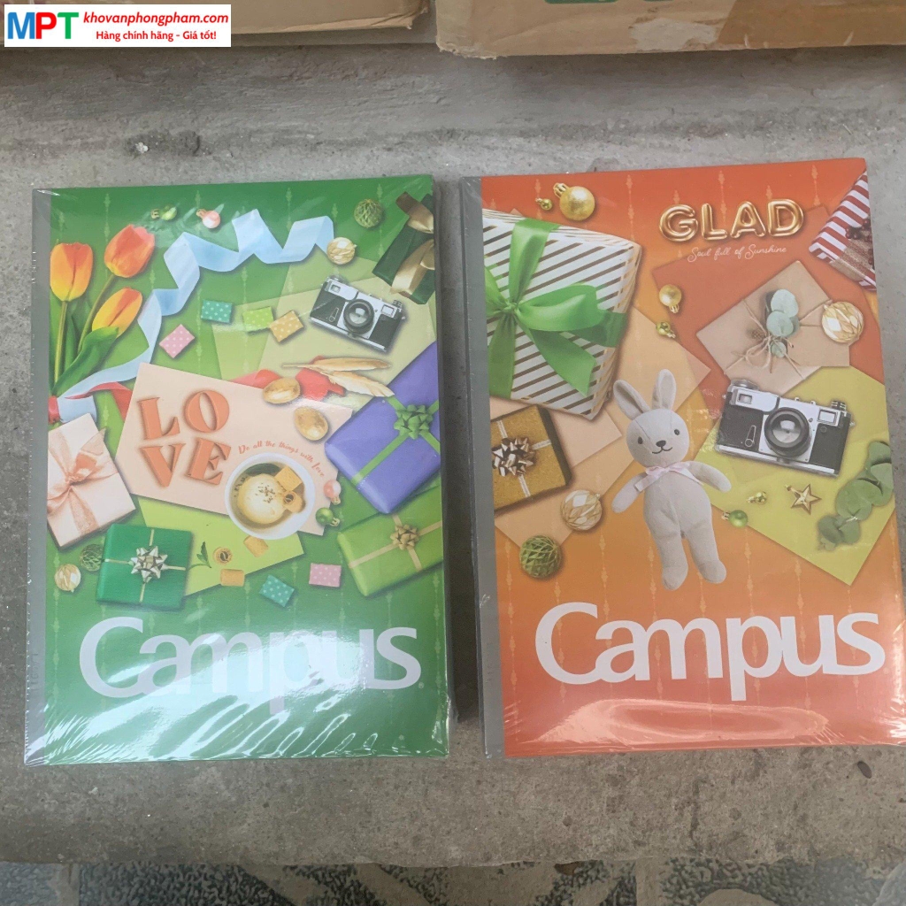 [MẪU MỚI 2023] Vở kẻ ngang Campus Gift 2 80 trang - Mua 10 quyển tặng bút bi hoặc túi Clear