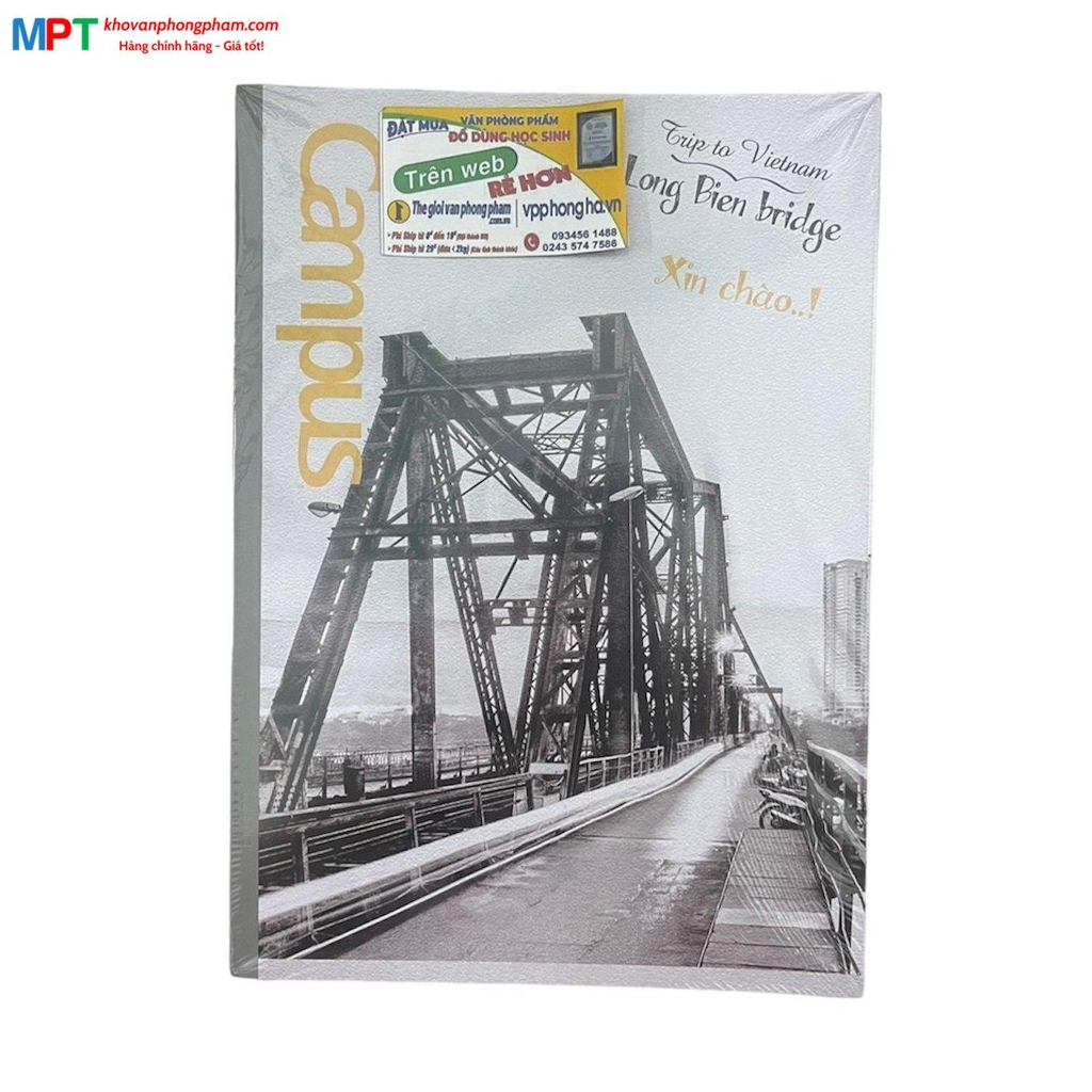 [MẪU MỚI 2023] Vở Campus HANOIAN 80 trang dòng kẻ ngang - Mua 10 quyển tặng bút bi